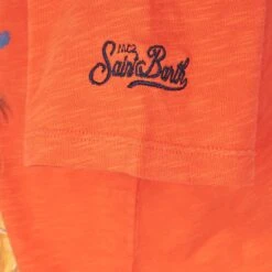 Rich Surfer Print Boy T-shirt -MC2 Saint Barth Shop surfer orange tshirt boy 3