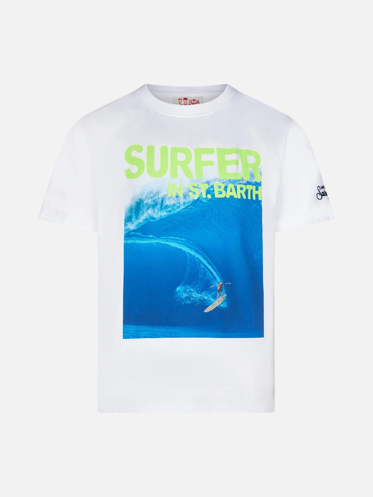 MC2 Saint Barth Boy Cotton T-shirt With Surfer In St. Barth Print 3 MC2 Saint Barth Boy Cotton T-shirt With Surfer In St. Barth Print