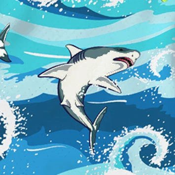 Shark Print Boy Swim Shorts Surf Style 6 Shark Print Boy Swim Shorts Surf Style - Image 4