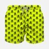Boy Swim Shorts With Micro Skulls Print