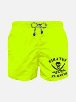 Boy Swim Shorts With Pirates Embroidery