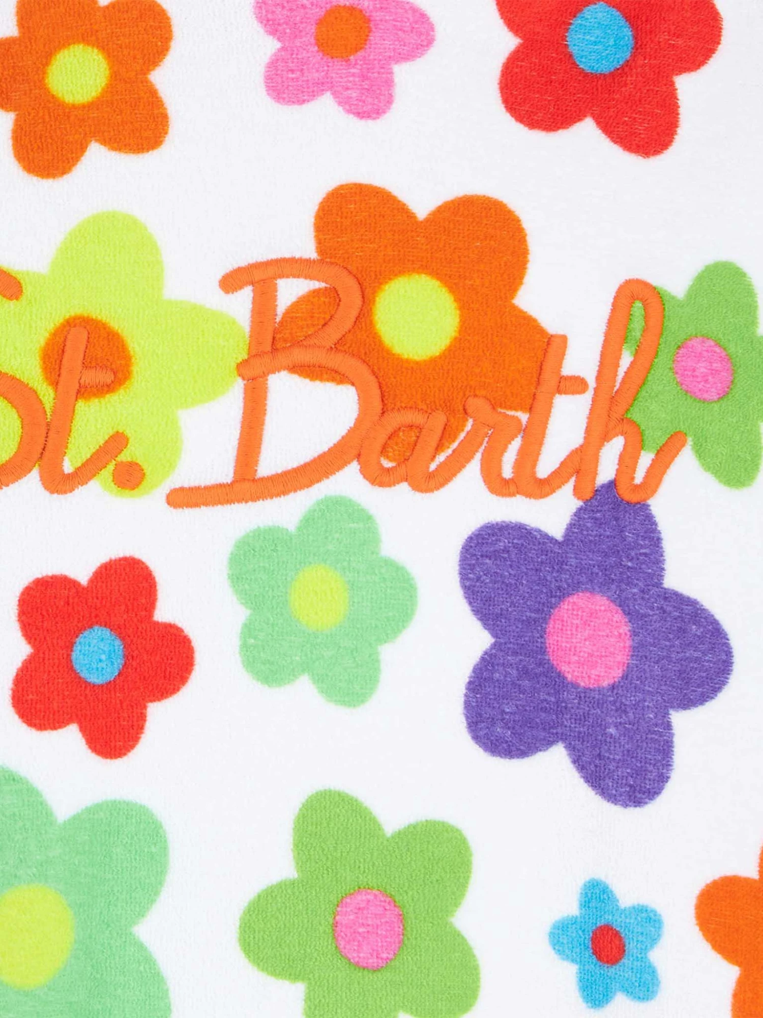 MC2 Saint Barth Girl Terry Poncho With Multicolor Daisy 5 MC2 Saint Barth Girl Terry Poncho With Multicolor Daisy - Image 3