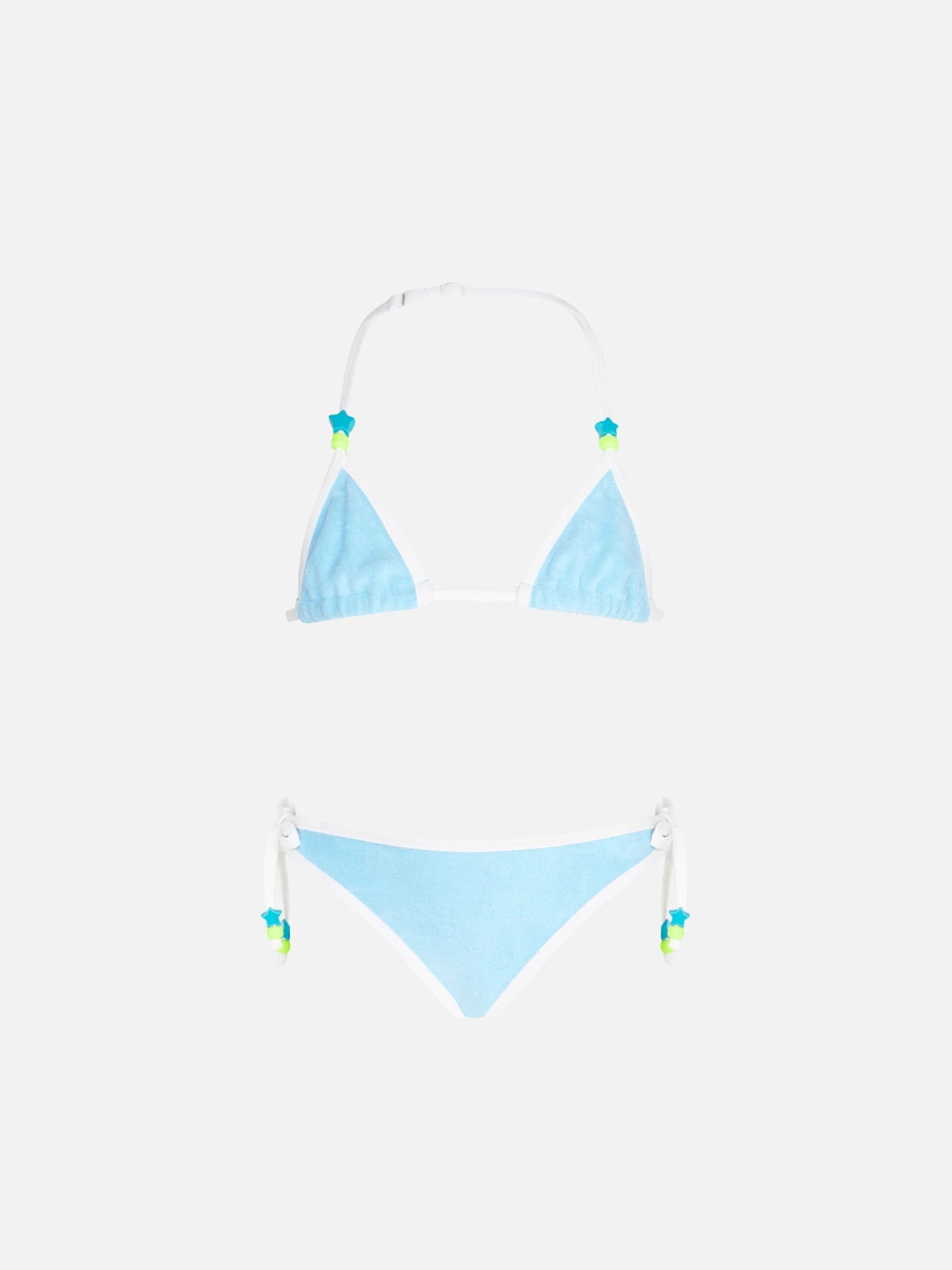 MC2 Saint Barth Girl Light Blue Terry Triangle Bikini 3 MC2 Saint Barth Girl Light Blue Terry Triangle Bikini