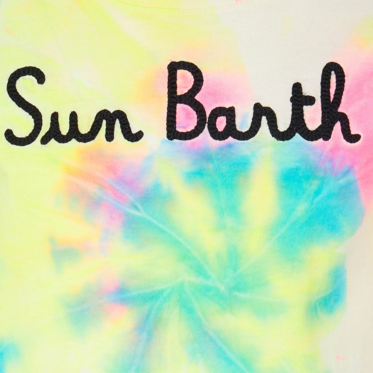 Boy Tie Dye Print T-shirt With Sun Barth Embroidery 4 Boy Tie Dye Print T-shirt With Sun Barth Embroidery - Image 2
