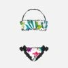 Girl Bandeau Bikini With Tropical Leaves -MC2 Saint Barth Shop tropical leaves frou frou bandeau bikini e6078060 59b1 41a5 879f fcdbc8c51554