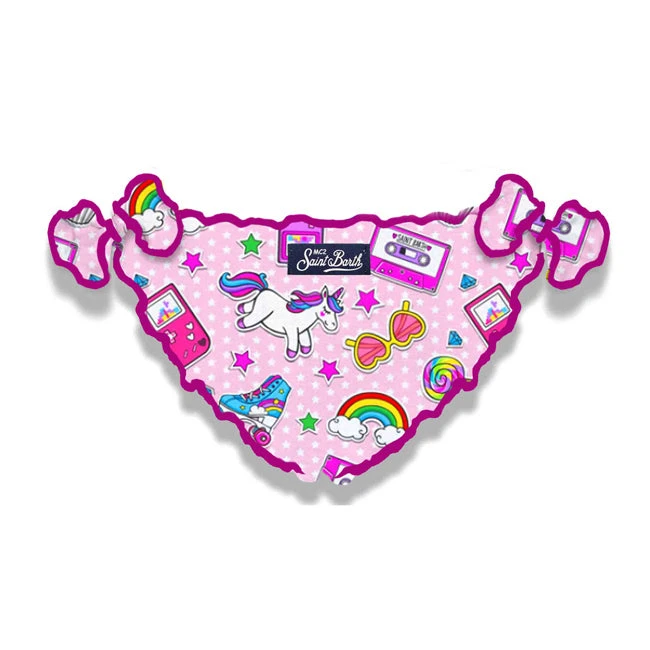 Girl Swim Briefs With Nineties Patch Print 4 Girl Swim Briefs With Nineties Patch Print - Image 2