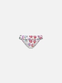Girl Ruffled Swim Briefs With Unicorn Print