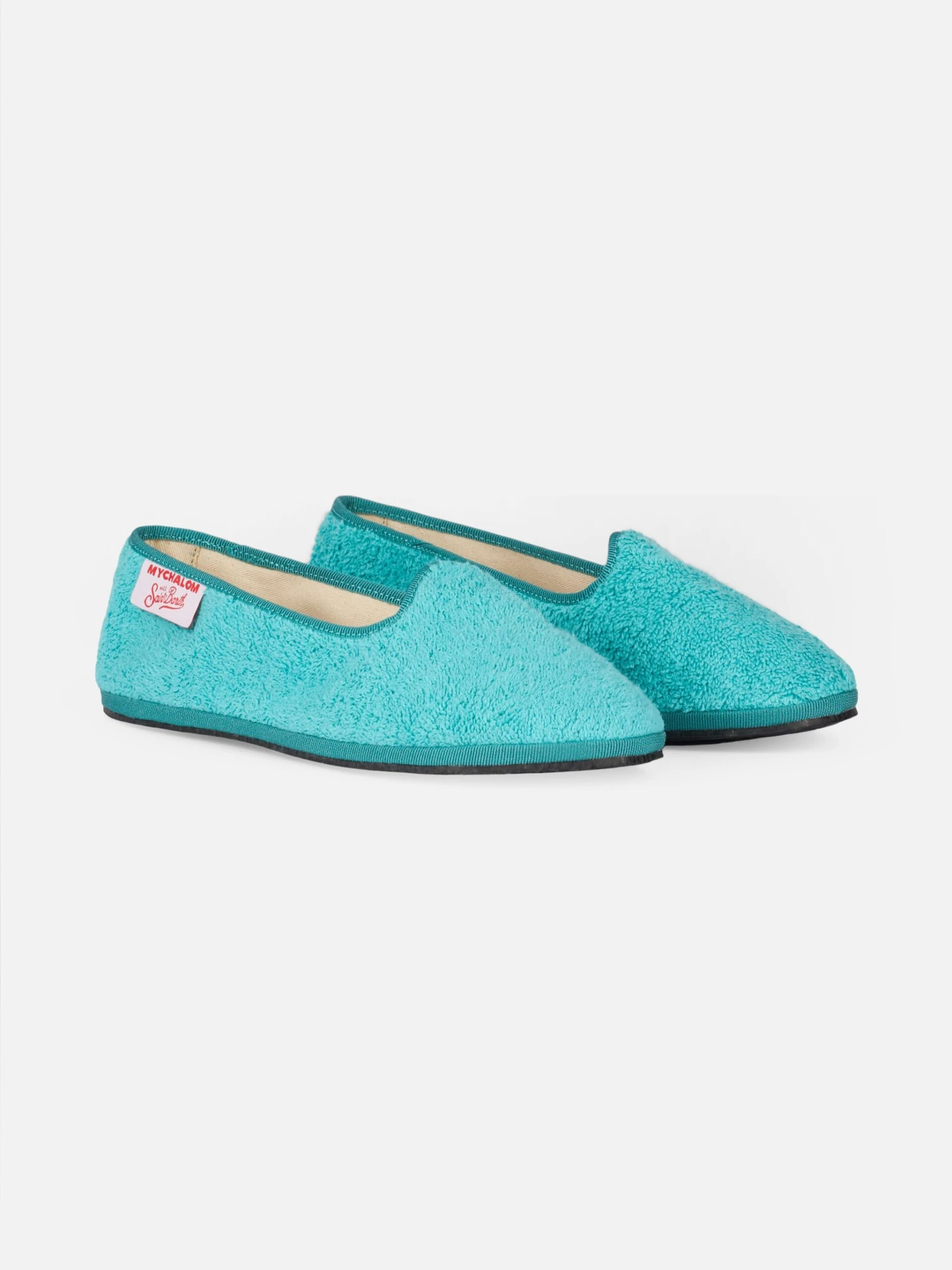 MC2 Saint Barth Woman Aquamarine Terry Slipper Loafers | MY CHALOM SPECIAL EDITION 4 MC2 Saint Barth Woman Aquamarine Terry Slipper Loafers | MY CHALOM SPECIAL EDITION - Image 2