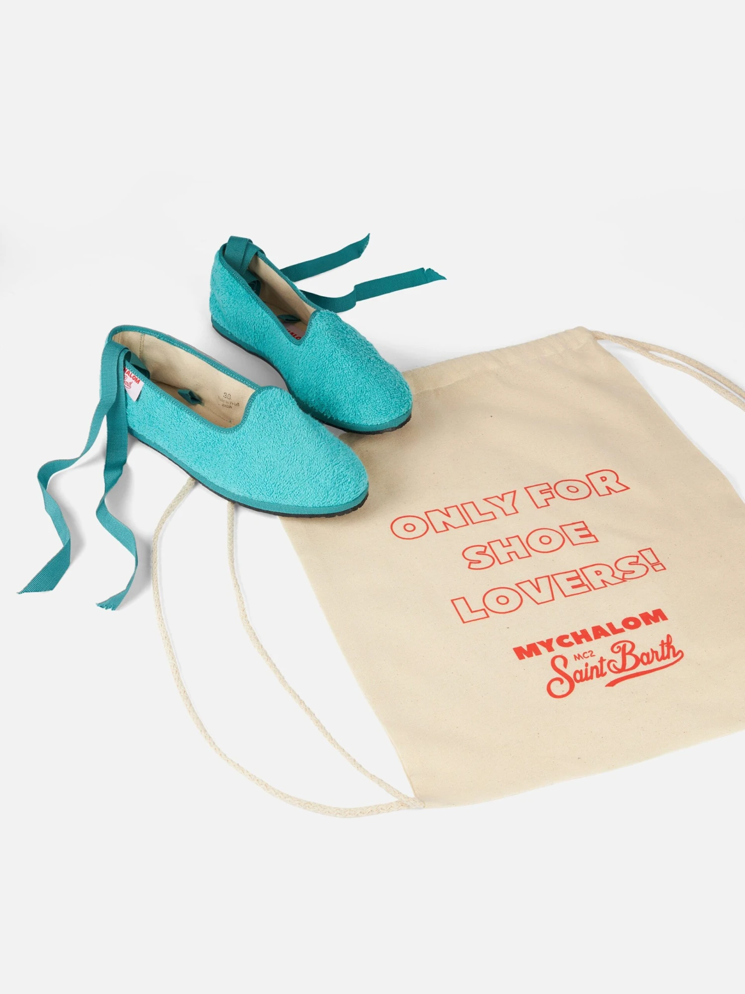 MC2 Saint Barth Woman Aquamarine Terry Slipper Loafers | MY CHALOM SPECIAL EDITION 7 MC2 Saint Barth Woman Aquamarine Terry Slipper Loafers | MY CHALOM SPECIAL EDITION - Image 5