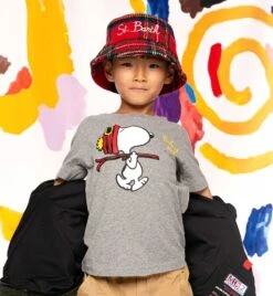 Boy T-shirt With Snoopy Print And Embroidery | SNOOPY - PEANUTS™ SPECIAL EDITION -MC2 Saint Barth Shop weekend mood